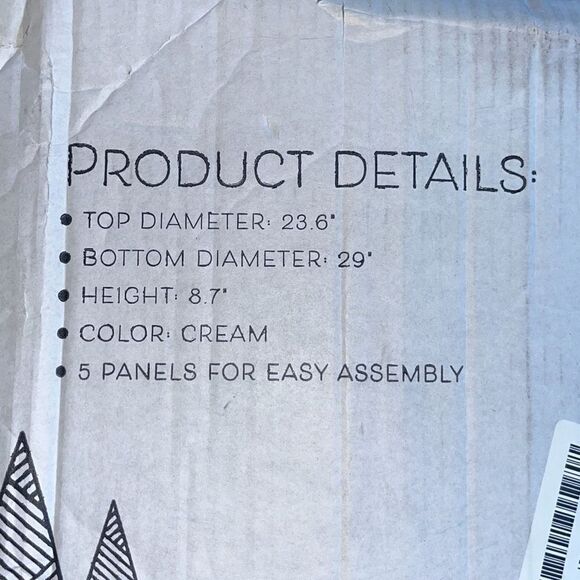 NIB Beautiful Christmas Tree Collar - Authentic 28" Cotton Rope Tree Collar Crea - Picture 2 of 10